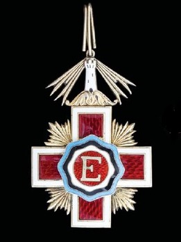 Order of the Estonian Red Cross, I Class Cross Obverse