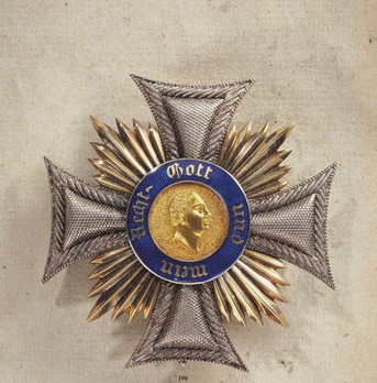 Friedrich Order, Type II, Civil Division, I Class Commander Breast Star (in gold) Obverse