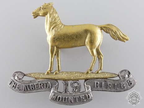 19th Alberta Dragoons Officers Cap Badge Obverse
