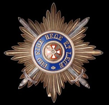 Order of the White Eagle, Type II, Military Division, Breast Star (in silver gilt, with swords)
