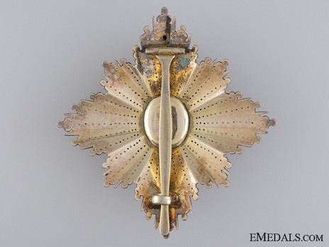 Order of the White Eagle, Type II, Military Division, II Class Breast Star Reverse