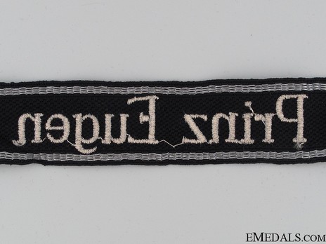 Waffen-SS Prinz Eugen NCO/EM's Cuff Title (RZM machine-embroidered version) Reverse