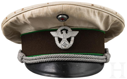 German Police Officer's Summer Visor Cap Front