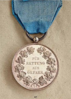Life Saving Medal (stamped "E. W.") Reverse