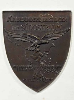 Honour Plaque of Luftwaffe Command Southeast Obverse