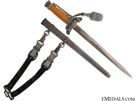 German Army Carl Eickhorn-made Early Version Officer’s Dagger Reverse with Scabbard