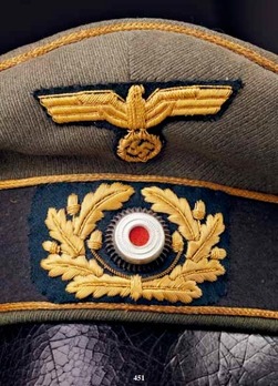 German Army General's Old Style Visor Cap Detail