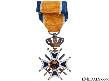 Order of Orange-Nassau, Knight (Military Division, 1892-1970) Reverse