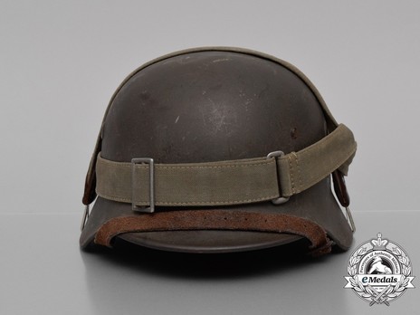 German Army Steel Helmet M40 (Camouflage Strap version) Front