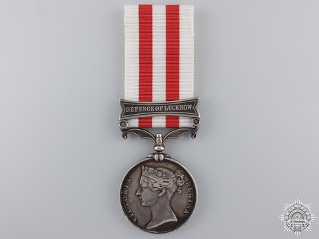 Silver Medal (with “DEFENCE OF LUCKNOW” clasp) Obverse