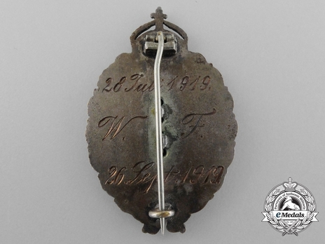 Observer Badge, Prinzen Size (in silvered brass) Reverse