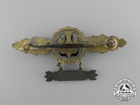 Bomber Clasp, in Gold (with "300" pendant) Reverse