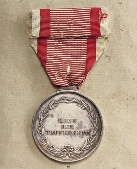 Bravery Medal, in Silver Reverse