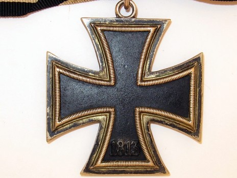 Knight's Cross of the Iron Cross, by C. E. Juncker (unmarked, non-magnetic) Reverse