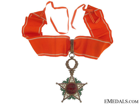 Order of Ouissan Alaouite, Type I, III Class Commander Neck Badge Obverse