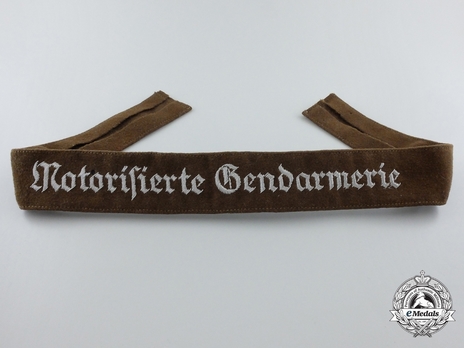 German Police 'Motorisierte Gendarmerie' Cuff Title (NCO/EM version) Obverse