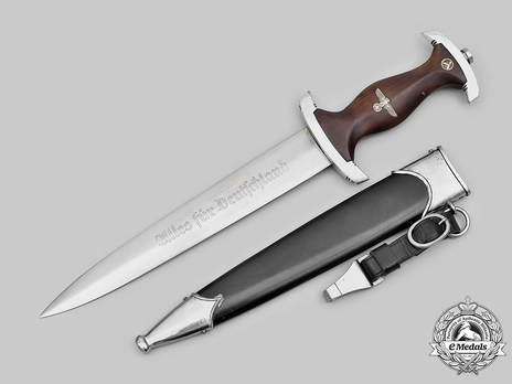 NSKK M33 Service Dagger by Weyersberg, Kirschbaum & Cie. Obverse with Scabbard