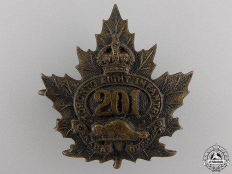 201st Infantry Battalion Other Ranks Cap Badge Obverse