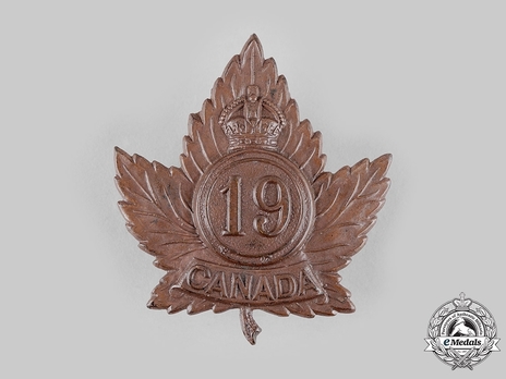 19th Infantry Battalion Other Ranks Cap Badge (Circle) Obverse