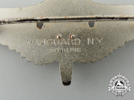 Wings (with sterling silver, by Vanguard, stamped "VANGUARD NY") Reverse Detail