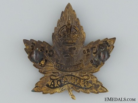 103rd Infantry Battalion Other Ranks Cap Badge Reverse