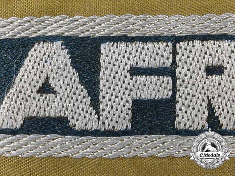 German Army Afrika Cuff Title (1st version) Obverse Detail 2