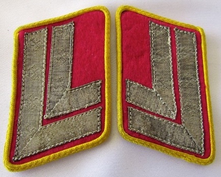NSDAP Unterabteilungsleiter Type II Reich Level Collar Tabs Obverse