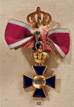Royal Order of Merit of St. Michael, III Class Cross Miniature Reverse