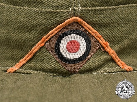 German Army Field Police NCO/EM's Tropical Visored Field Cap M43 with Soutache Cockade & Soutache Detail