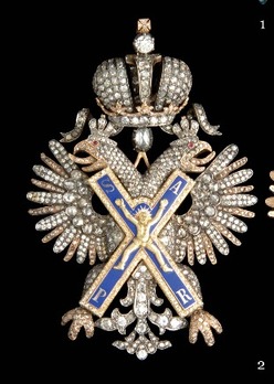 Order of Saint Andrew the First-Called, Civil Division, I Class Badge with Diamonds (European Manufacture)