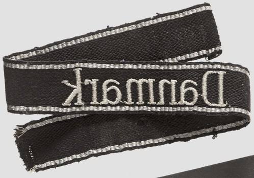 Waffen-SS Danmark Cuff Title (RZM machine-embroidered version) Reverse