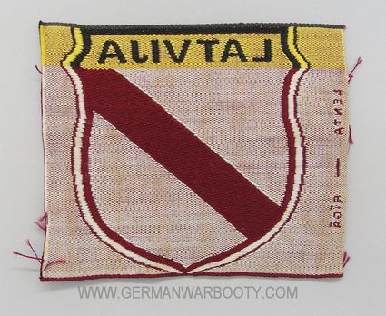 Waffen-SS Latvian Volunteer Arm Shield (variation) Reverse