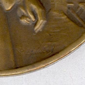 Bronze Medal (stamped "P. DAUTEL") Obverse Detail