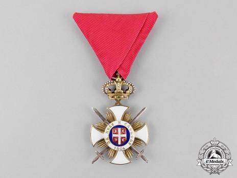 Order of the Star of Karageorg, Military Division, IV Class Obverse