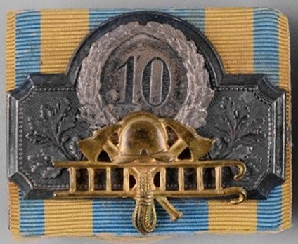 Fire Service Long Service Bar for 10 Years Obverse