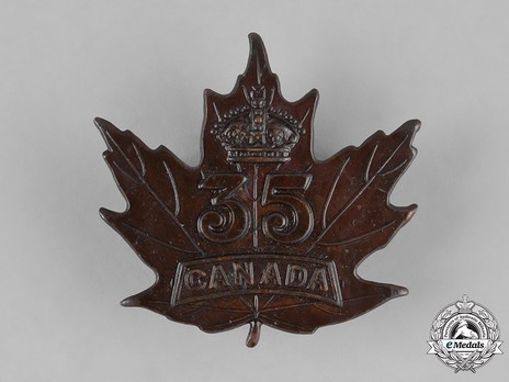35th Infantry Battalion Other Ranks Cap Badge Obverse