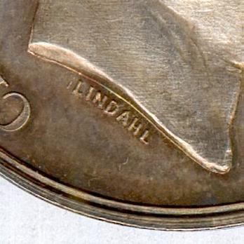 Silver Medal (obverse stamped "LINDAHL" reverse stamped "AUG. THOMSEN") Obverse Detail