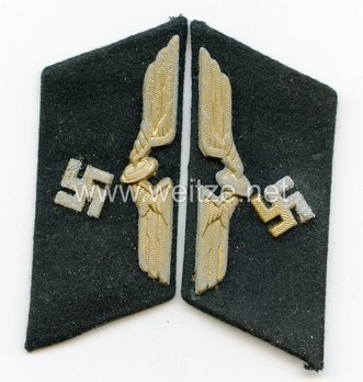Reichsbahn 1941 Pattern Worker & Civil Servant Candidate Collar Tabs (Closed-Neck version) Obverse