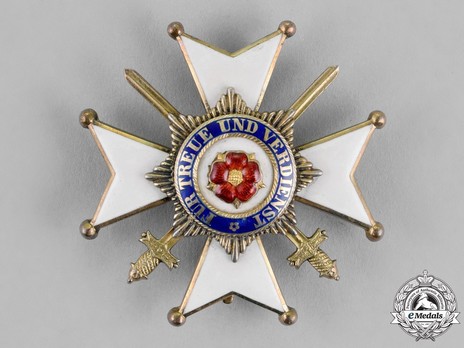 Princely House Order of Schaumburg-Lippe, Officers' Honour Cross with Swords (in silver gilt) Obverse