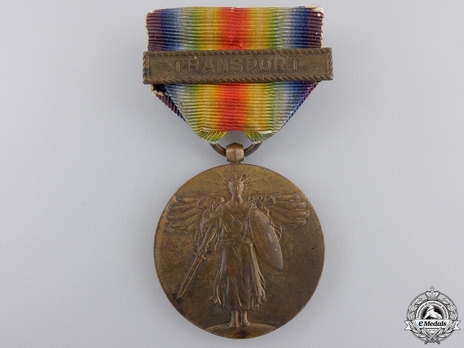 World War I Victory Medal (with Navy "TRANSPORT" clasp) Obverse