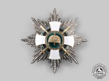 Order of the Holy Crown , Grand Cross Breast Star, Military Division (with War Decoration)