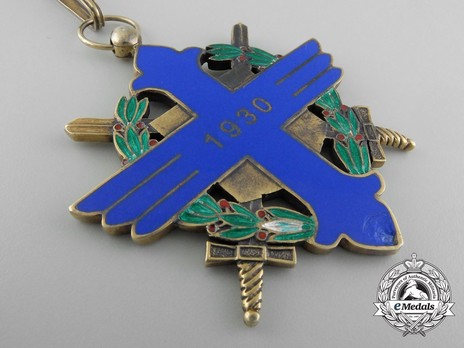 Order of Aeronautical Virtue, Type I, Military Division, Commander's Cross Reverse