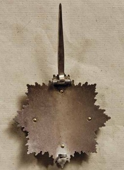 German Cross, in Gold, by Deschler (4 rivets, unmarked) Reverse