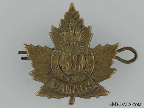 58th Infantry Battalion Other Ranks Cap Badge Obverse