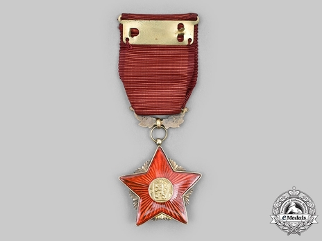 Order of the Red Banner, Gold Star (1960-1989) Reverse
