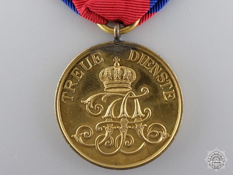 Long Service Award for Gendarmes, Gold Medal for 12 Years Obverse