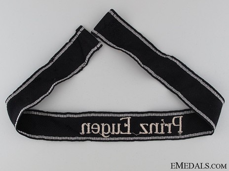 Waffen-SS Prinz Eugen NCO/EM's Cuff Title (RZM machine-embroidered version) Reverse
