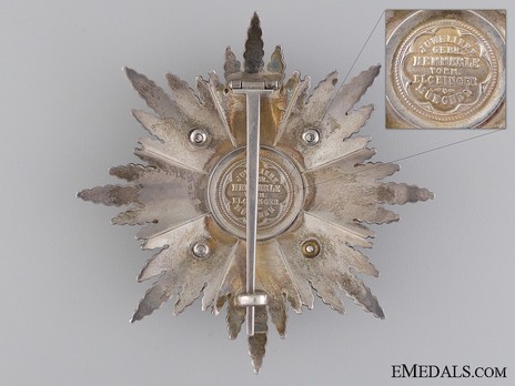 Order of the Royal House, Type I, Civil Division, Grand Cross Breast Star Reverse