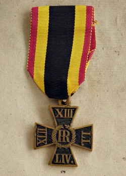 Honour Cross for the 1814-1815 Campaigns (in blackened iron) Obverse