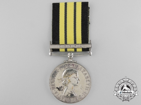 Silver Medal (with "KENYA" clasp) Obverse